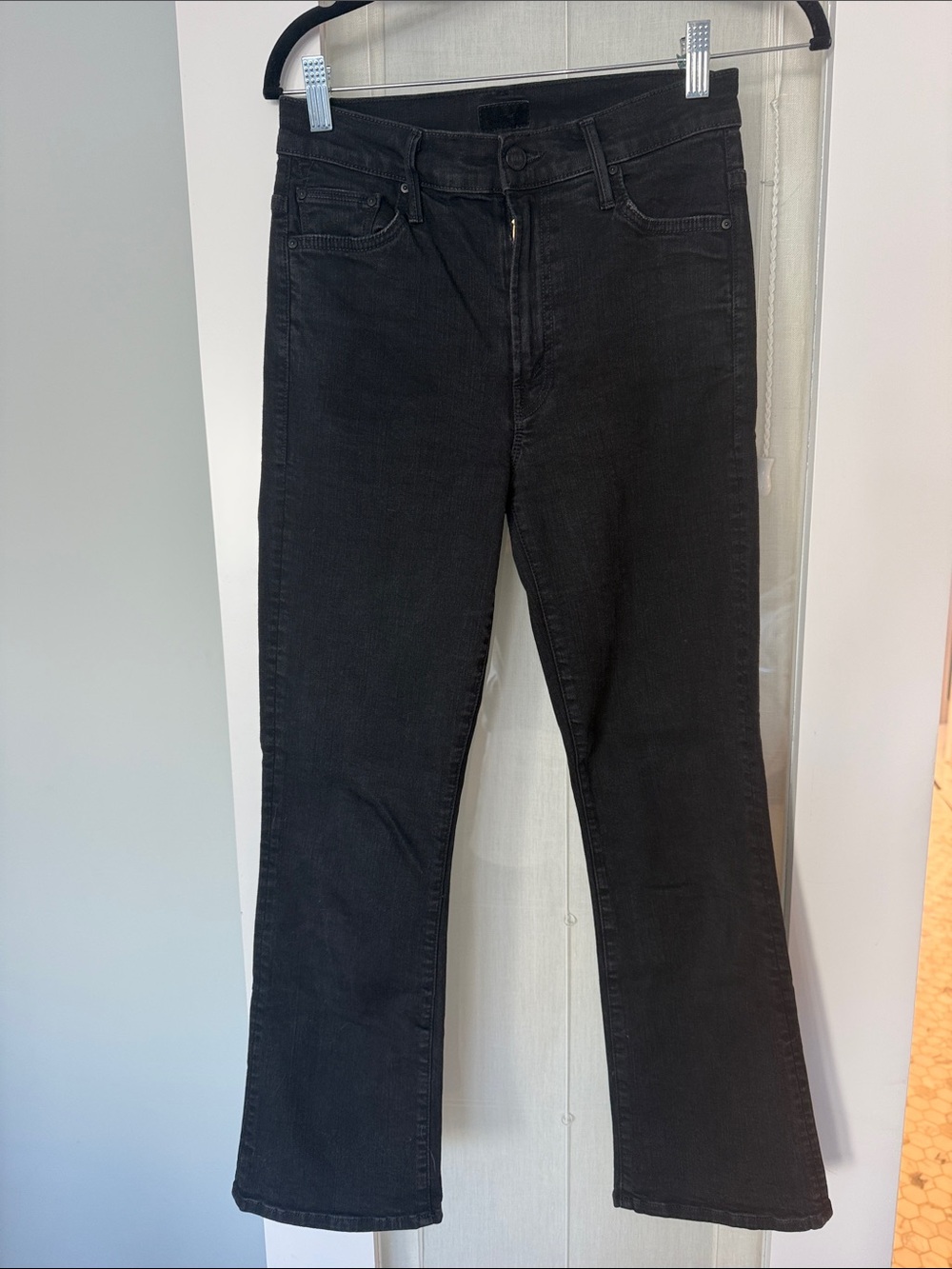 MOTHER Black Flare Jeans